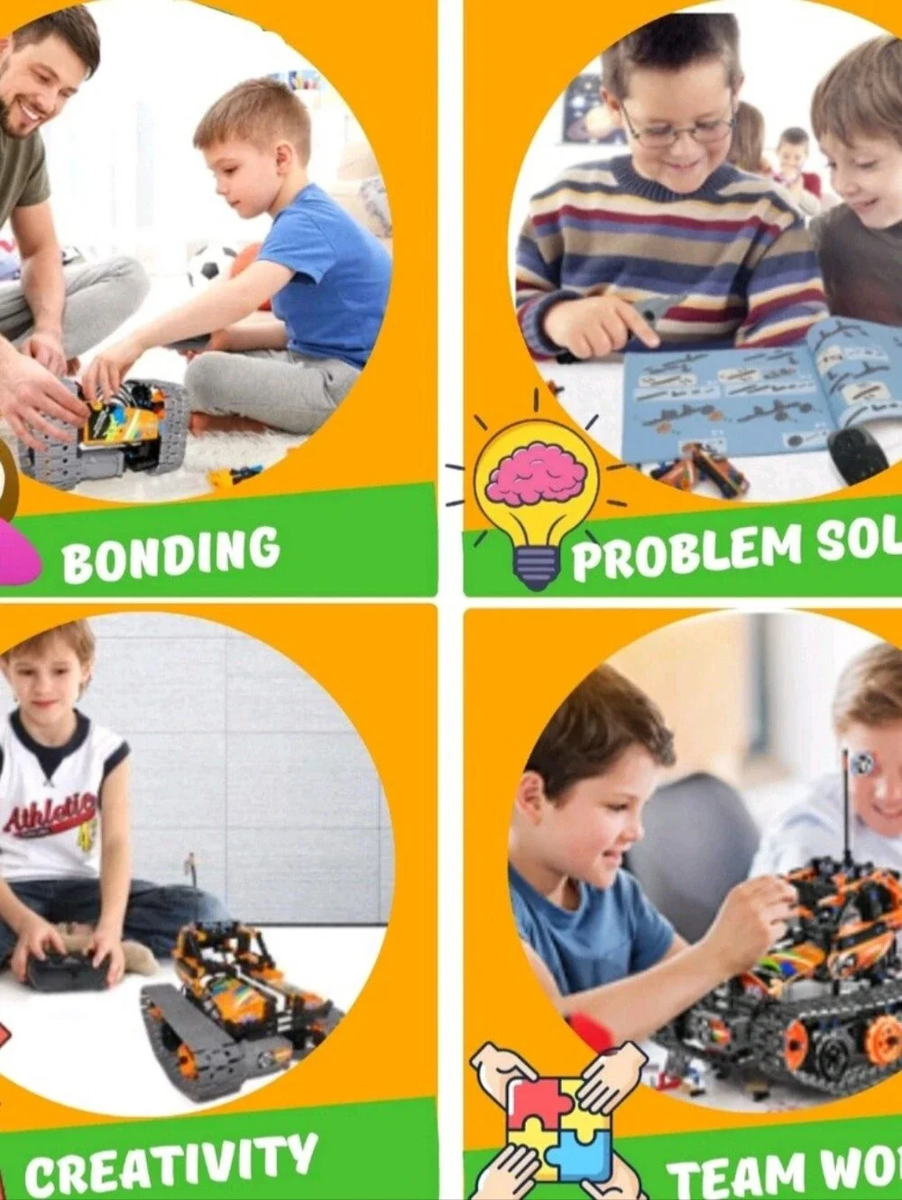 Kididdo Remote Control Building Toys STEM Robot Kit Incomplete FOR REPLACE PARTS